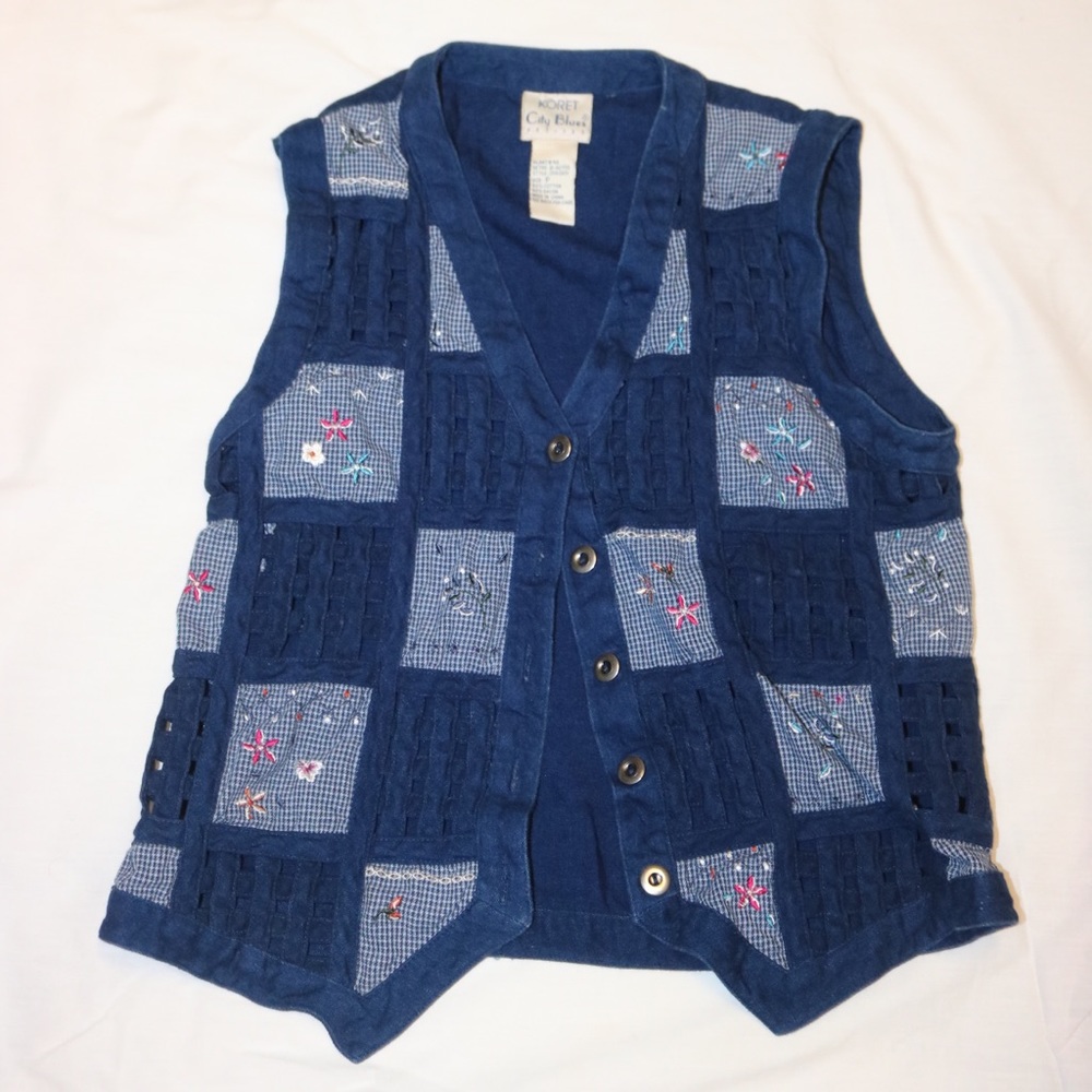 Vintage Koret City Blues Jean Vest - Picture 3 of 5